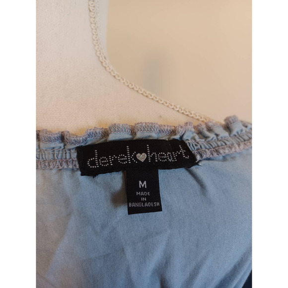 Denim Romper Floral Embroidery - Picture 9 of 9